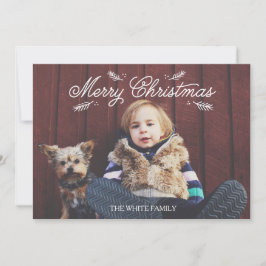 Festividades Cartão com fotos de Natal Pine Holiday