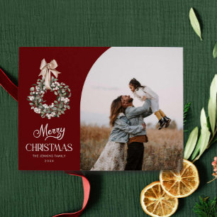 Festividades Cartão com fotos de Natal Rustic Felry