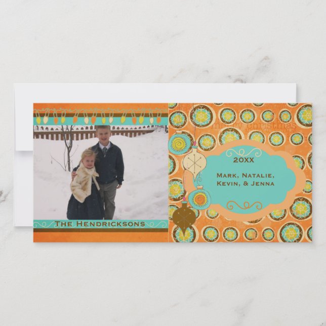 Festividades Cartão com fotos de Natal Snowball Whimsy (Frente)