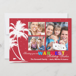 Festividades Cartão com fotos de Natal Tropical Palms