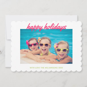 Festividades Cartão com fotos de nome da família de feriados