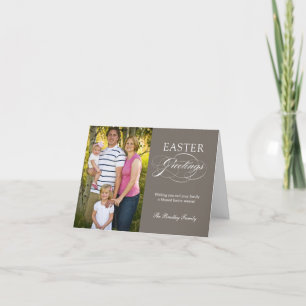 Festividades Cartão com fotos de Páscoa Elegante