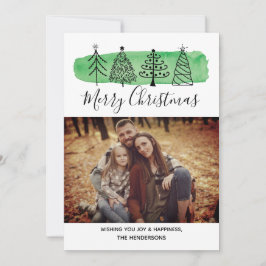 Festividades Cartão com fotos de Portas de Aquarela Moderna