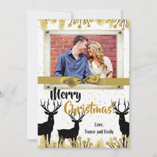 Festividades cartão com fotos de Portas de Cerco Dourado XMAS d