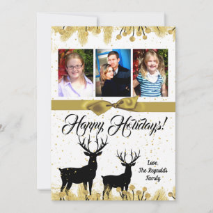 Festividades cartão com fotos de Portas de Cerco Dourado XMAS d
