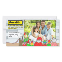 Cartão com fotos de Revisão da Lista de Natal