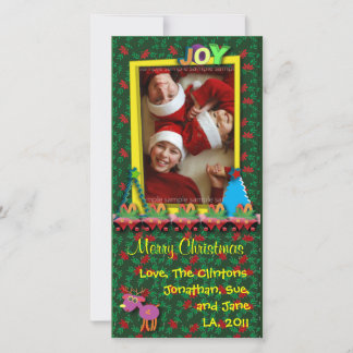 Festividades Cartão com fotos de Saudação de Natal: Alegria
