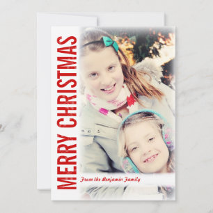 Festividades Cartão com fotos de saudação de Natal do Quadro