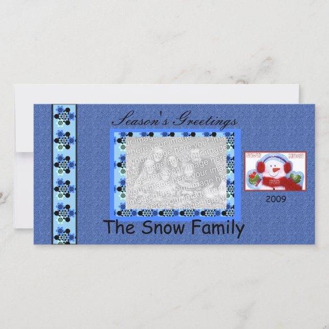 Festividades Cartão com fotos de Saudações da Estação (Frente)