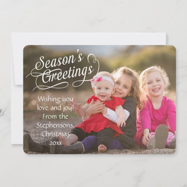 Festividades Cartão com fotos de Saudações da Estação de Sobrep (Frente)