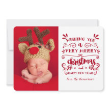 Cartão com fotos de Tipografia de Natal Muito Feli