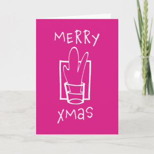 Festividades Cartão com fotos de Vidro de Fenda de Xmas com Esp