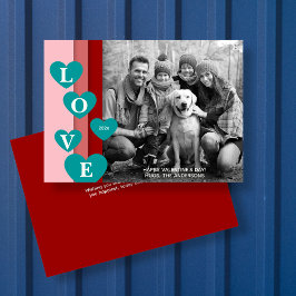 Festividades Cartão com fotos do Dia de os namorados Corações d