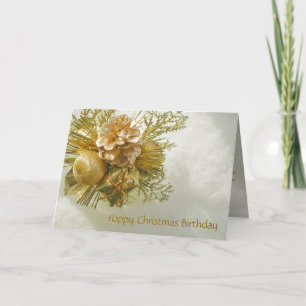 Festividades Cartão com fotos Dourado de Natal de Janz