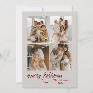 Festividades Cartão com fotos elegante da família de Natal