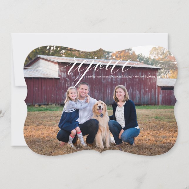 Festividades Cartão com fotos Elegante de Feriado de Regozijo (Frente)