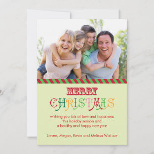 Festividades Cartão com fotos Feliz da Família de Natal