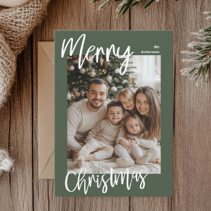 Festividades Cartão com fotos Feliz da Família de Natal   Quadr