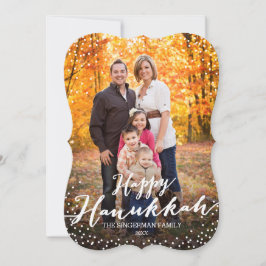 Festividades Cartão com fotos feliz do roteiro de Hanukkah