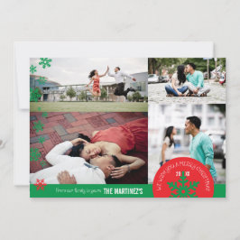 Festividades cartão com fotos Foto Floco de Neve 5x7 4