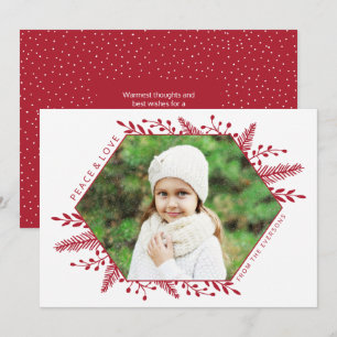 Festividades Cartão com fotos Horizontal da Folhagem de Inverno