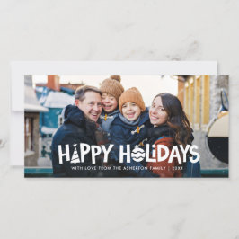 Festividades Cartão com fotos horizontal das ilustrações de fer