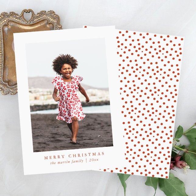 Festividades Cartão com fotos Impressão de Natal Feliz Clássico (Criador carregado)