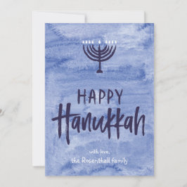 Festividades Cartão com fotos liso de Menorah Hanukkah da