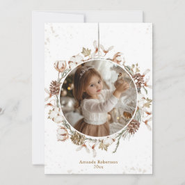 Festividades Cartão com fotos Minimalista da Festa de Natal