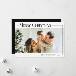 Festividades Cartão com fotos mínimo moderno de Natal da famíli