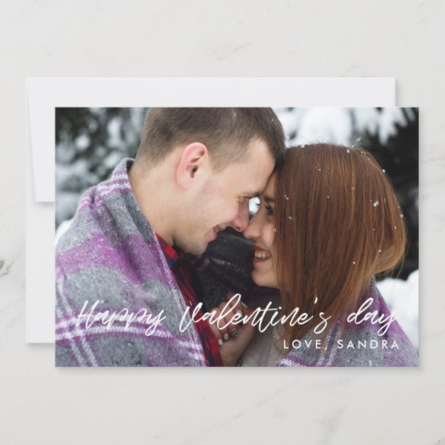 Festividades cartão com fotos moderno feliz dia de os namorados (Frente)