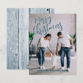 Festividades Cartão com fotos Moderno Minimalista da Família de