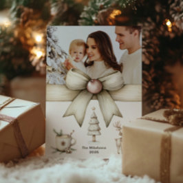 Festividades Cartão com fotos Neutro da Família de Arcos de Nat