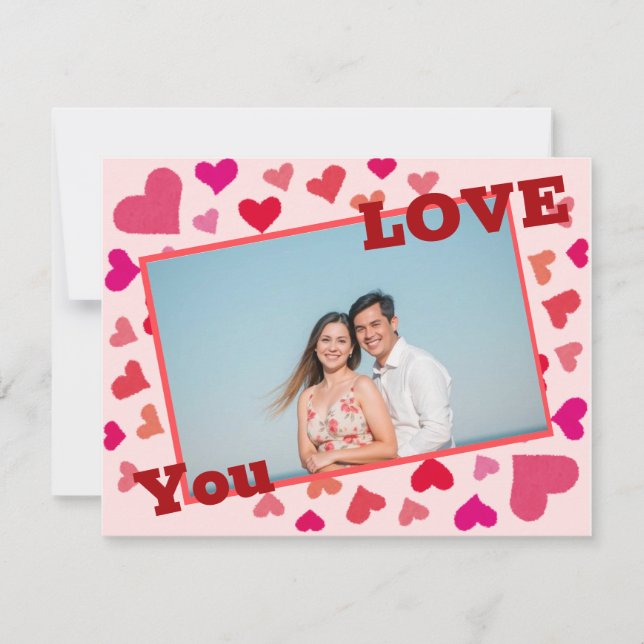 Festividades Cartão com fotos Personalizado - Cartão de Amor Ro (Frente)