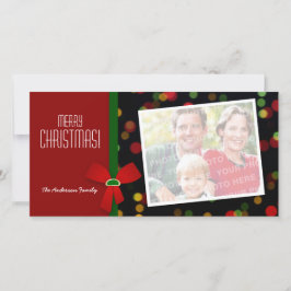 Festividades Cartão com fotos personalizado de Natal