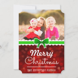 Festividades Cartão com fotos Personalizado de Natal da Faixa V