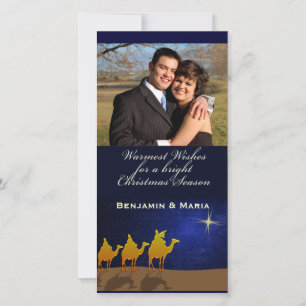Festividades Cartão com fotos Personalizado de Natal de Três Sá