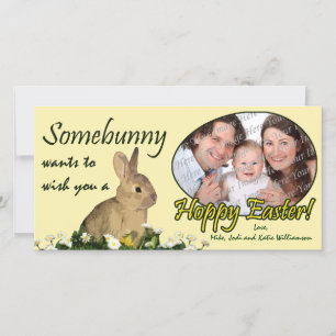Festividades Cartão com fotos Personalizado de Páscoa Hoppy