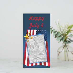 Festividades Cartão com fotos Personalizável de Sinalizador A