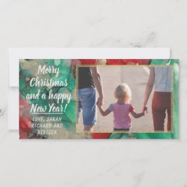 Festividades Cartão com fotos "Reds & Greens de Natal"