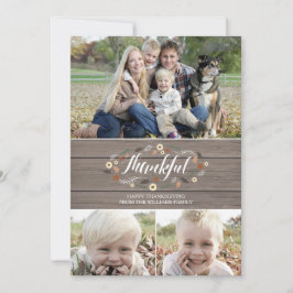 Festividades Cartão com fotos Rustic de Ação de Graças