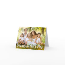 Cartão com fotos simples do Dia de os pais moderno