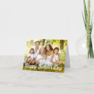 Festividades Cartão com fotos simples do Dia de os pais moderno