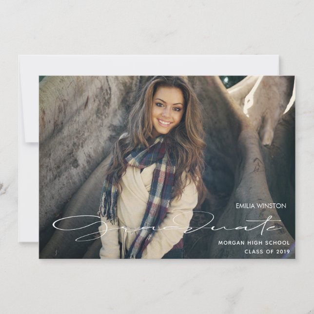 Festividades Cartão com fotos Superior de Elegância ⎢ Graduação (Frente)