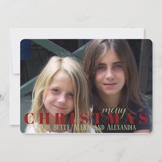 Festividades Cartão com fotos vermelho escuro Floco de neve dup (Frente)