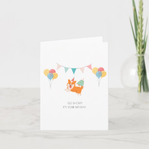FESTIVIDADES CARTÃO CORGI DE ANIVERSÁRIO FELIZ