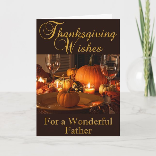 Festividades Cartão da acção de graças para o pai (Frente)