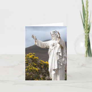 Festividades Cartão da estátua de Jesus em Ireland