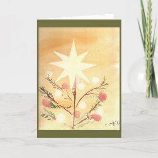 Festividades Cartão da estrela do Natal de Folkart