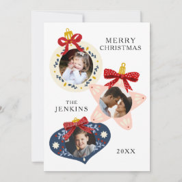 Festividades Cartão da família de fotos Elegante Feliz Natal 3